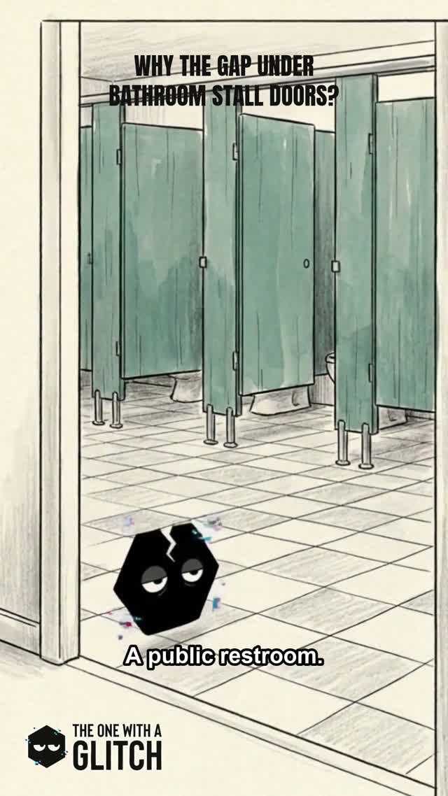 Why the gap under bathroom stall doors?